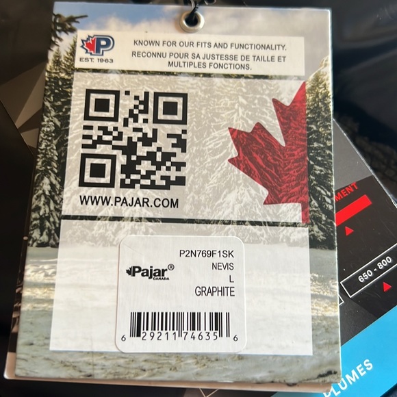 NEW🇨🇦🖤PAJAR Canada Women's Graphite Puffer Jacket NEVIS size L - Picture 15 of 15